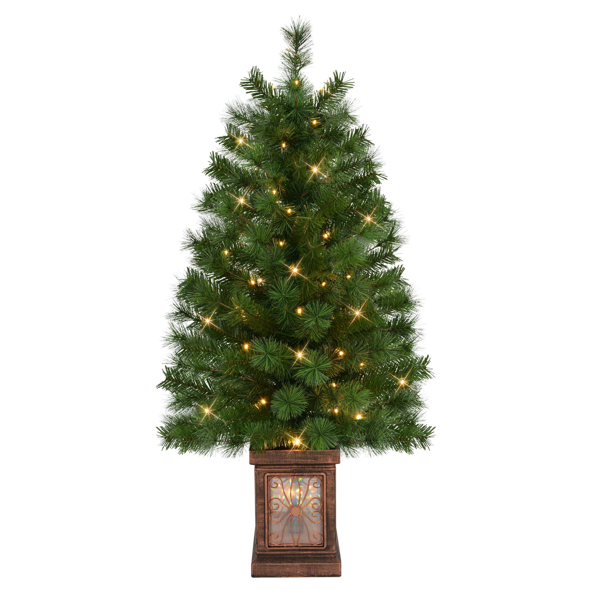 3.5ft. Pre-Lit Battery Operated Potted Artificial Christmas Trees